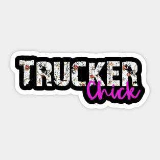 Trucker chick Sticker